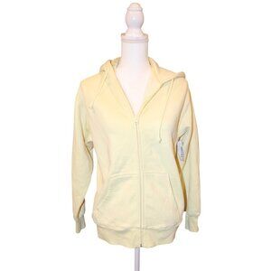 Aritzia TNA Cozy Fleece Boyfriend Hoodie, Yellow Lemongrass, XXS (oversized) NWT